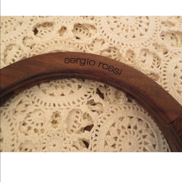 SERGIO ROSSI Bag ROUND WOODEN handles - Picture 6 of 8